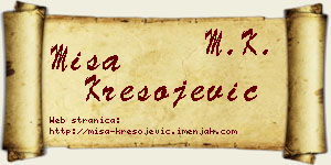 Miša Kresojević vizit kartica
